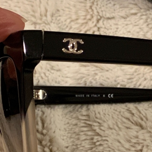 Chanel 5350 1557/S5 Black White Cateye Sunglasses main image 4